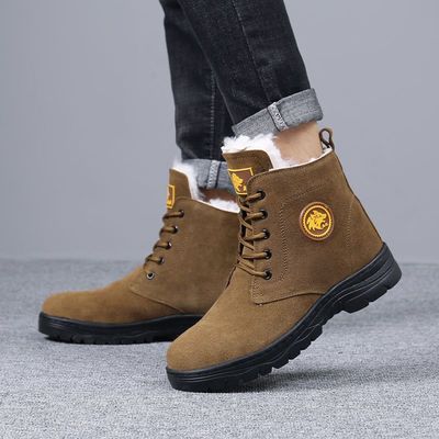wool Snow boots Fur one Special thick Cotton-padded shoes Cold proof keep warm thickening Big head shoes winter Gaobang Outdoor Shoes