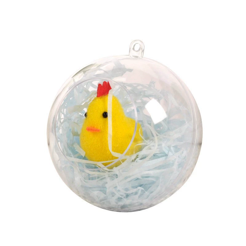 Transparent plastic Christmas pendant, acrylic mousse