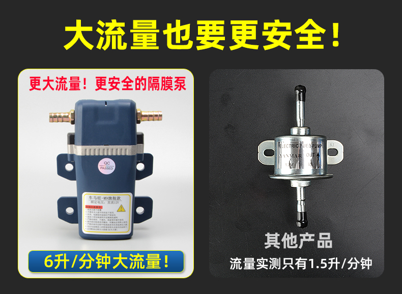 High-flow durable lead pipe oil extractor, car fuel tank electric oil pump, 12V self-priming pump, oil suction pipe wholesale