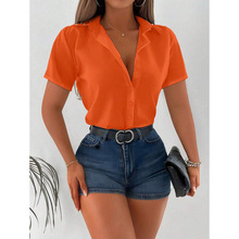 U 43581 Women's solid color shirt Ůʿ��ɫ�������羳����
