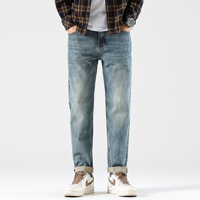 赤耳丹宁收藏级精品男士牛仔裤经典小直筒休闲百搭长裤子欧货秋冬