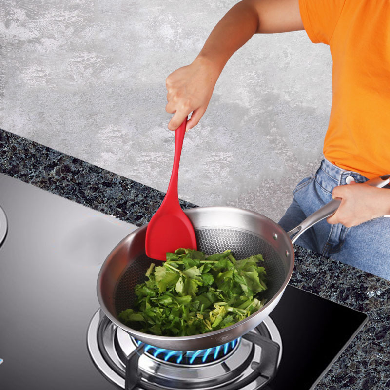 Utensilios de cocina, espátula WUC, espátula de silicona todo en uno, espátula antiadherente, herramientas de cocina de silicona Baige