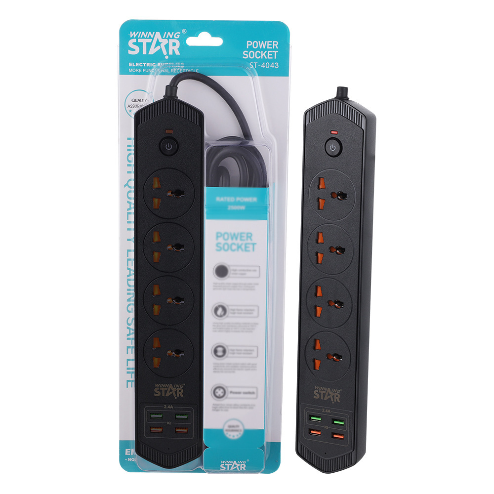 Winning Star 多孔位家用排插 大功率办公规格插排多功能通用插座