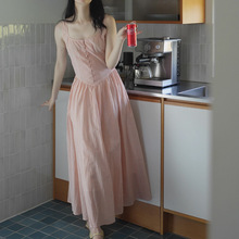 现货Ginger 古典腰线背心连衣裙 豌豆/橘橙/蕾丝白无袖背心连衣裙