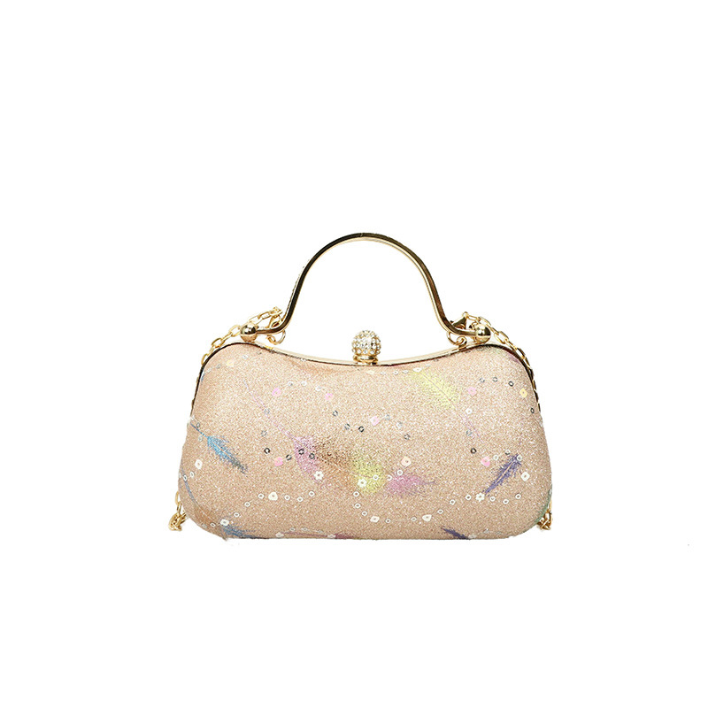 Bolso de mujer retro transfronterizo 2025 nuevo bolso de cena de pañuelo de plumas bolso de cadena de hombro