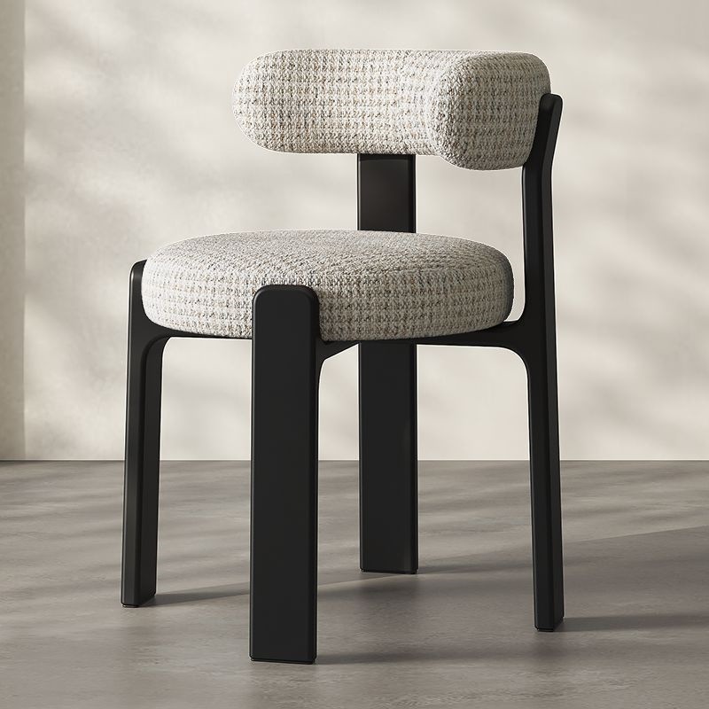 Silla de respaldo de madera moderna de lujo ligera silla de diseño de tela silla de comedor de hotel