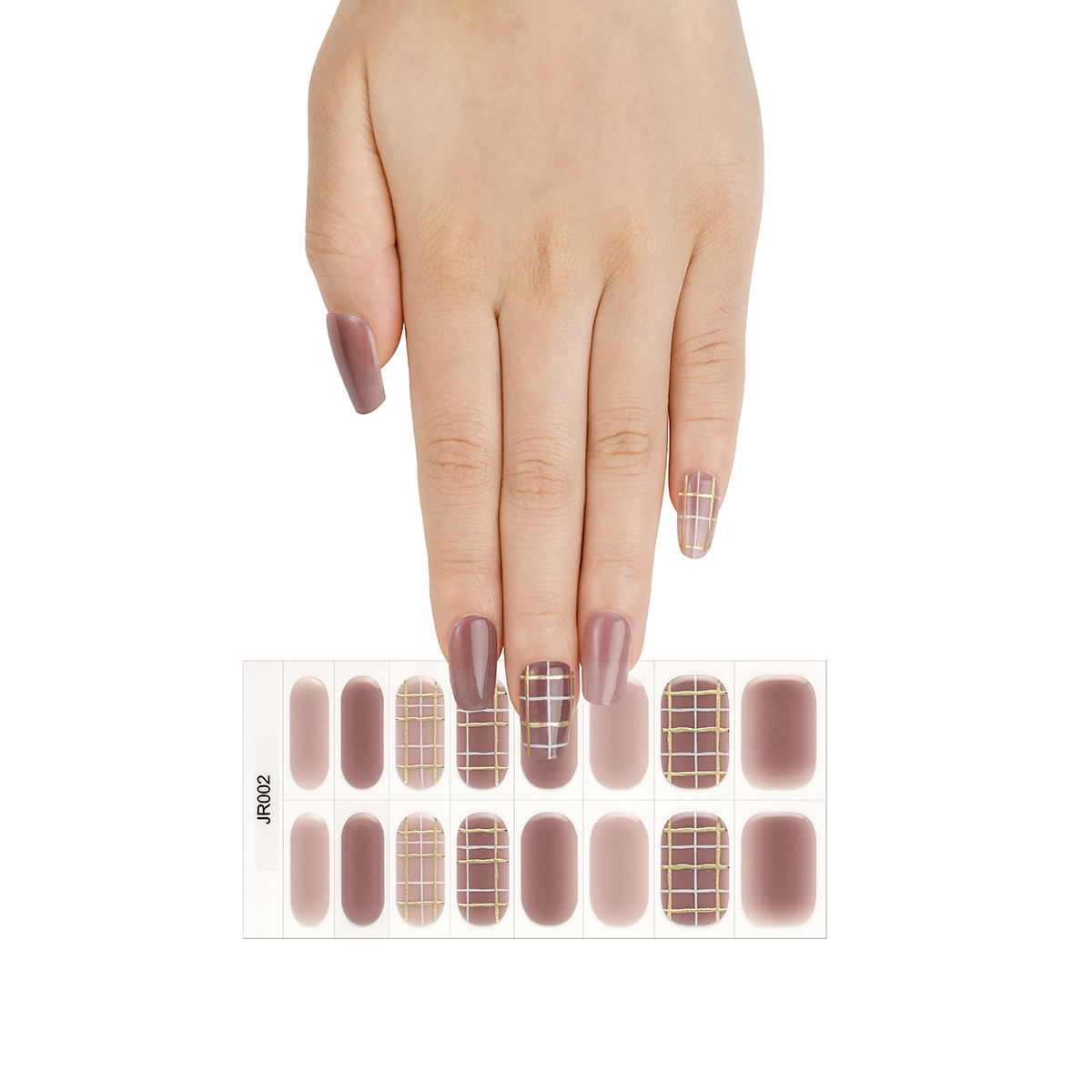 Uña de fototerapia UV gel semi-curado pegatinas impermeables completamente pegatinas semi-curado de segunda generación parche de uñas de gel blando