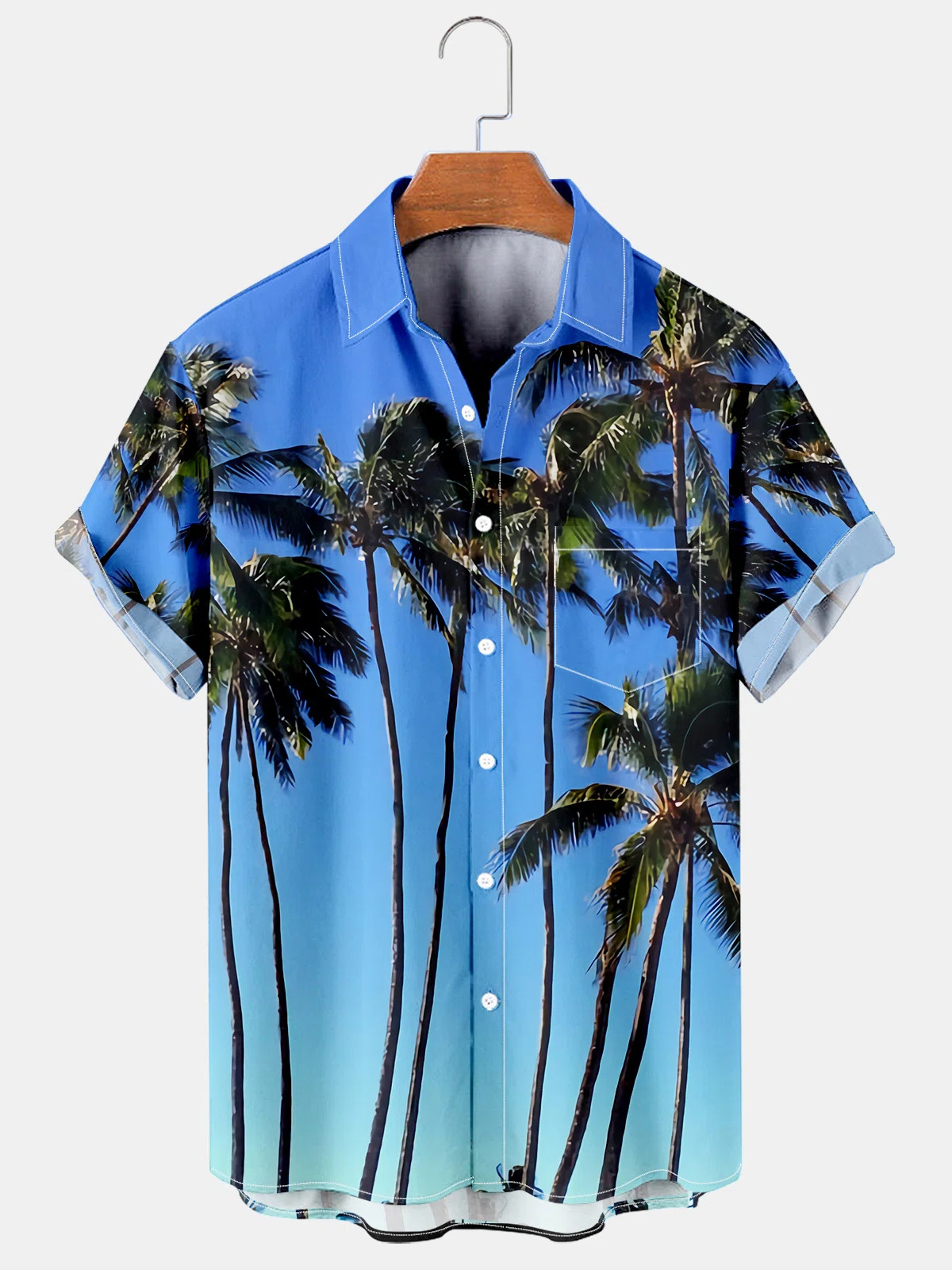 2022 Hawaii printing Short sleeved shirt Ouma Sandy beach Foreign trade Specifically for man shirt