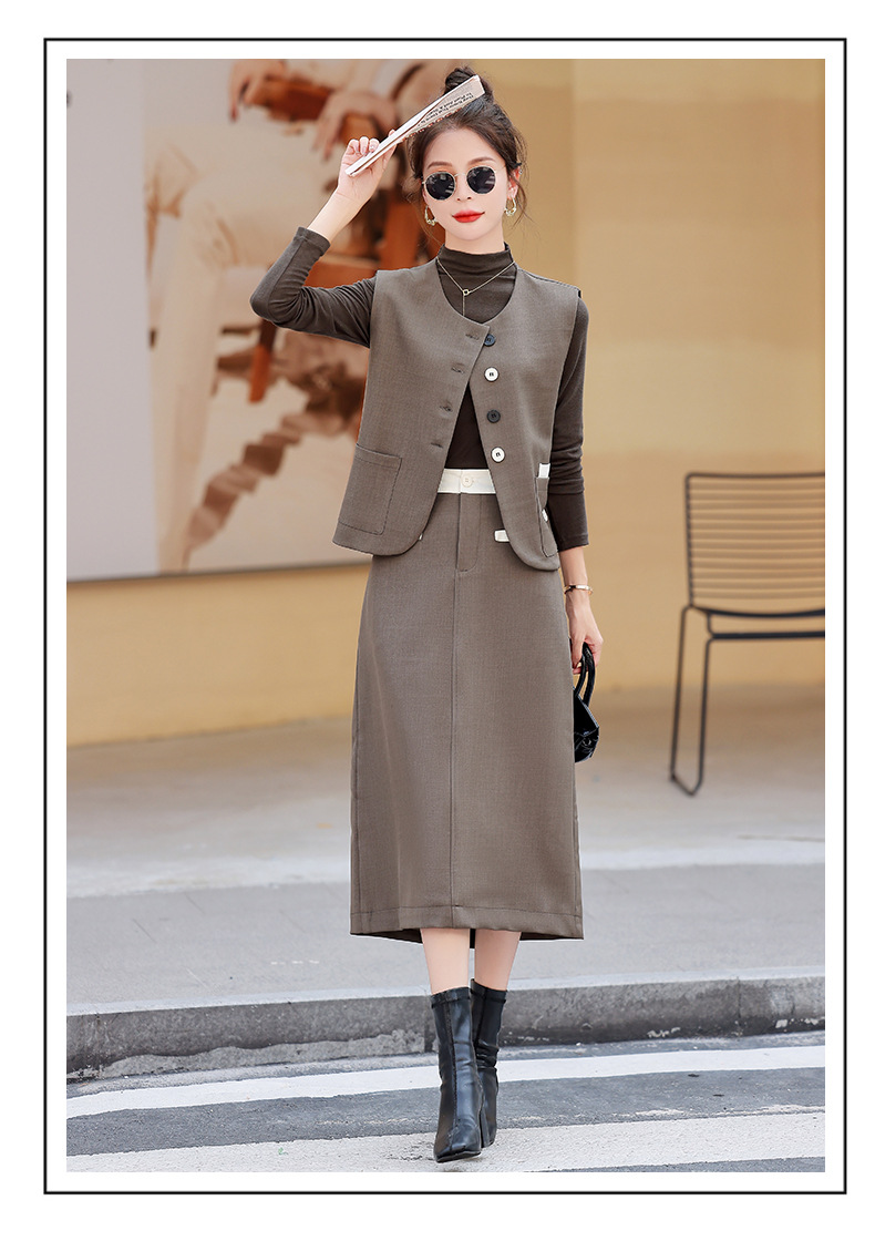 C5955 1680K ÁO VEST NỮ HANTDC VEST CẢ BỘ 3 MÓN MÙA XUÂN THU ĐÔNG THỜI TRANG NỮ ĐỒ CÔNG SỞ G05 SẢN PHẨM MỚI