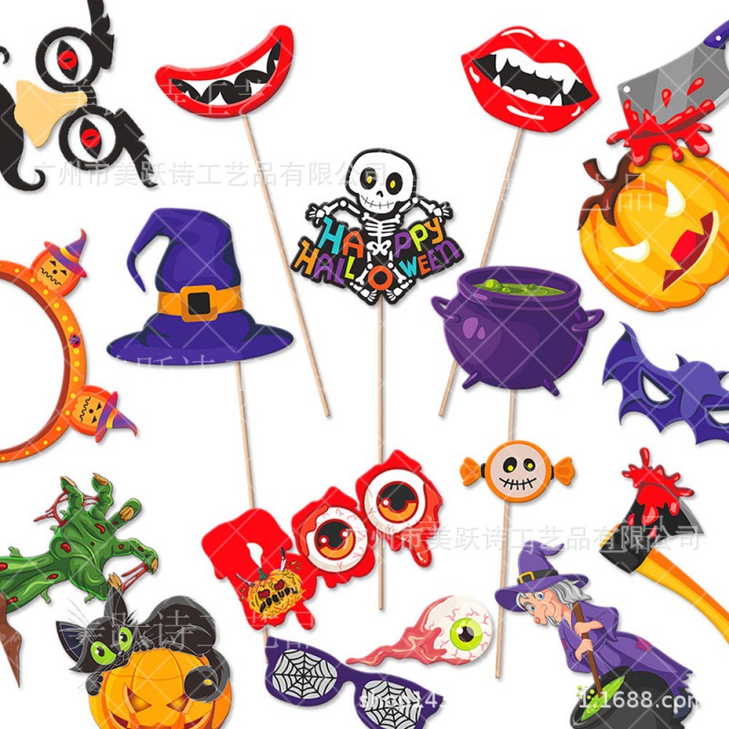 Fabricantes al por mayor decoración de Halloween accesorios fotográficos calabaza sombrero de bruja artículos fotográficos decoraciones Halloween disfraz