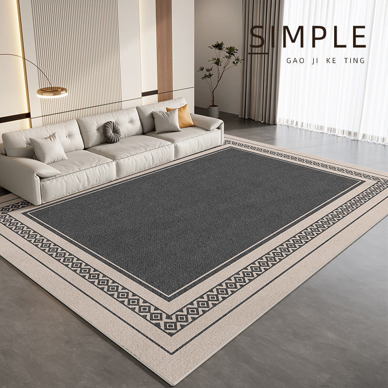 Alfombra de terciopelo de cristal transfronterizo, sala de estar, resistente a la suciedad y fácil de cuidar, almohadillas para los pies, viento de lujo ligero, área grande llena de mantas de mesa de centro se puede vender al por mayor