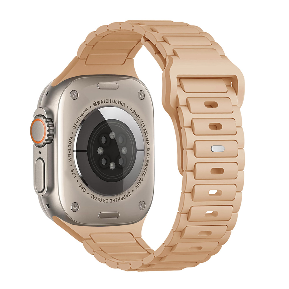 Aplicable para Apple i Watch Tres Perlas Silicone Brazalete Apple Watch9/8/SE/7/6/5/4/3/2/1