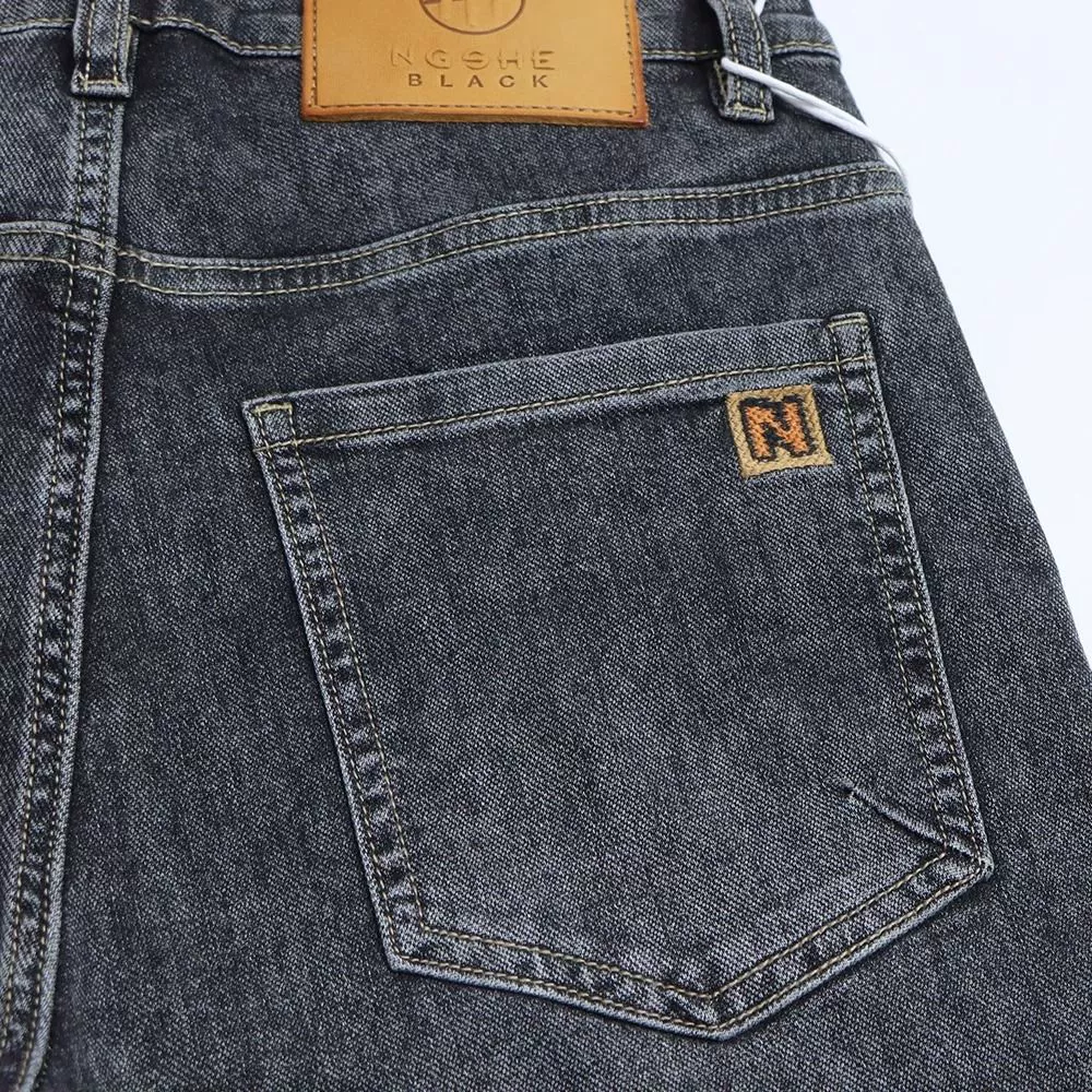 Thin jeans, design trousers, with embroidery