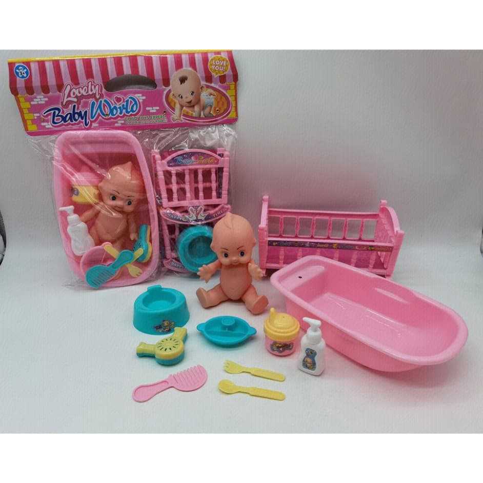 Muñecas de goma blanda de comercio exterior transfronterizo 7 pulgadas muñecas de bebé muñecas de goma blanda muñecas cama bañera juguetes para niños
