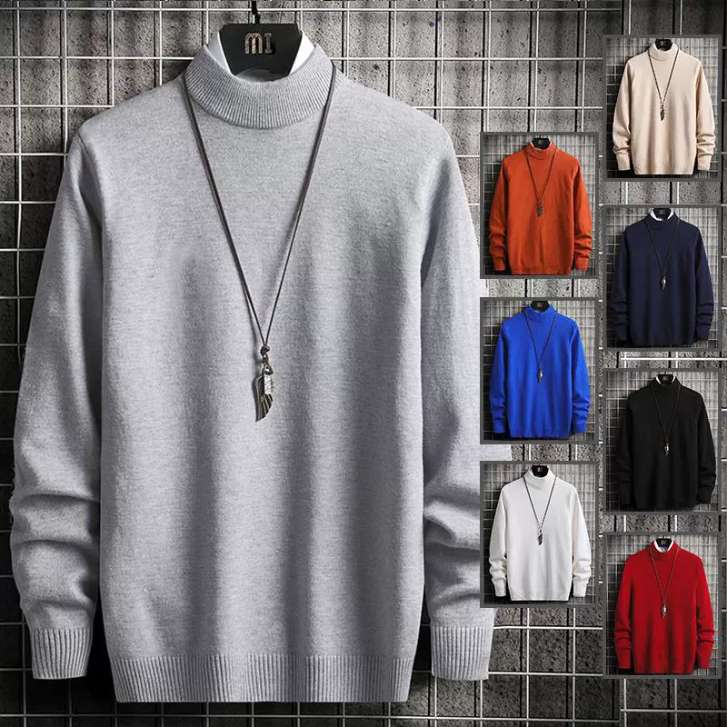 Вязаный свитер с длинным рукавом, 2023, корейский стиль, Slim fit