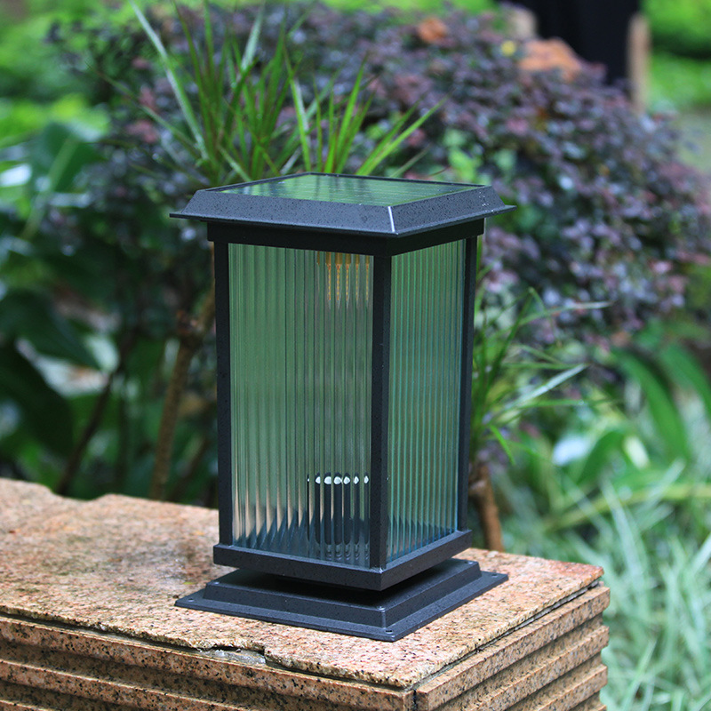 Pilar solar lámpara impermeable al aire libre pared patio Villa jardín Pilar lámpara paisaje B & B comunidad lámpara de pared