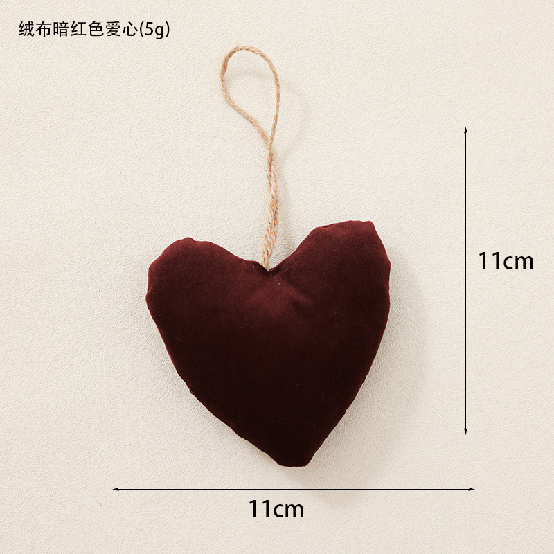 Terciopelo número 4 amor rojo oscuro