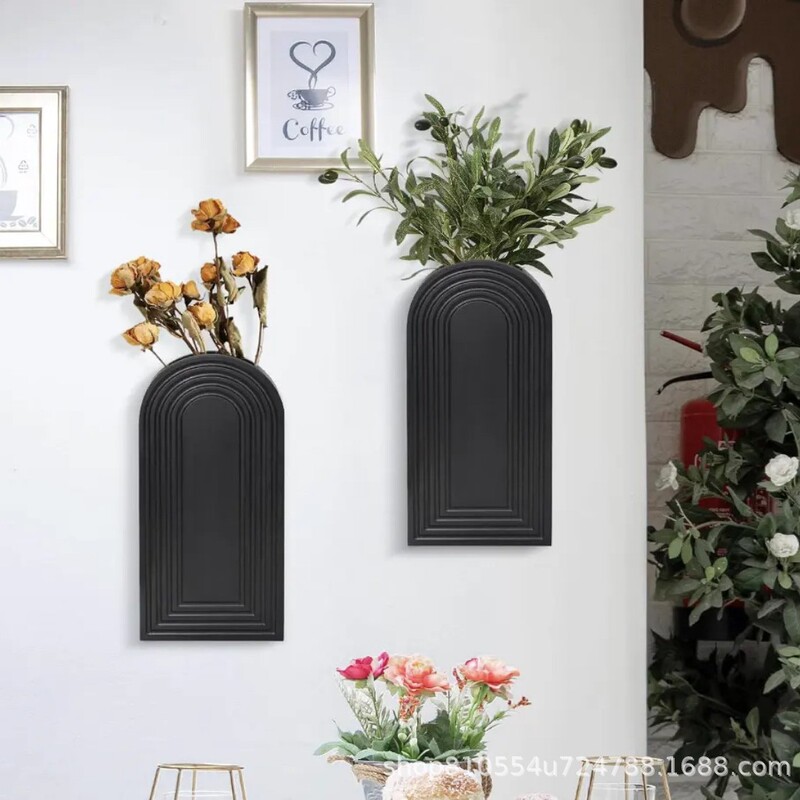 クロスボーダー木製壁掛け植木鉢ラック屋内収納装飾ラックドライフラワーラック緑植物コンテナ浴室花瓶ラック|undefined