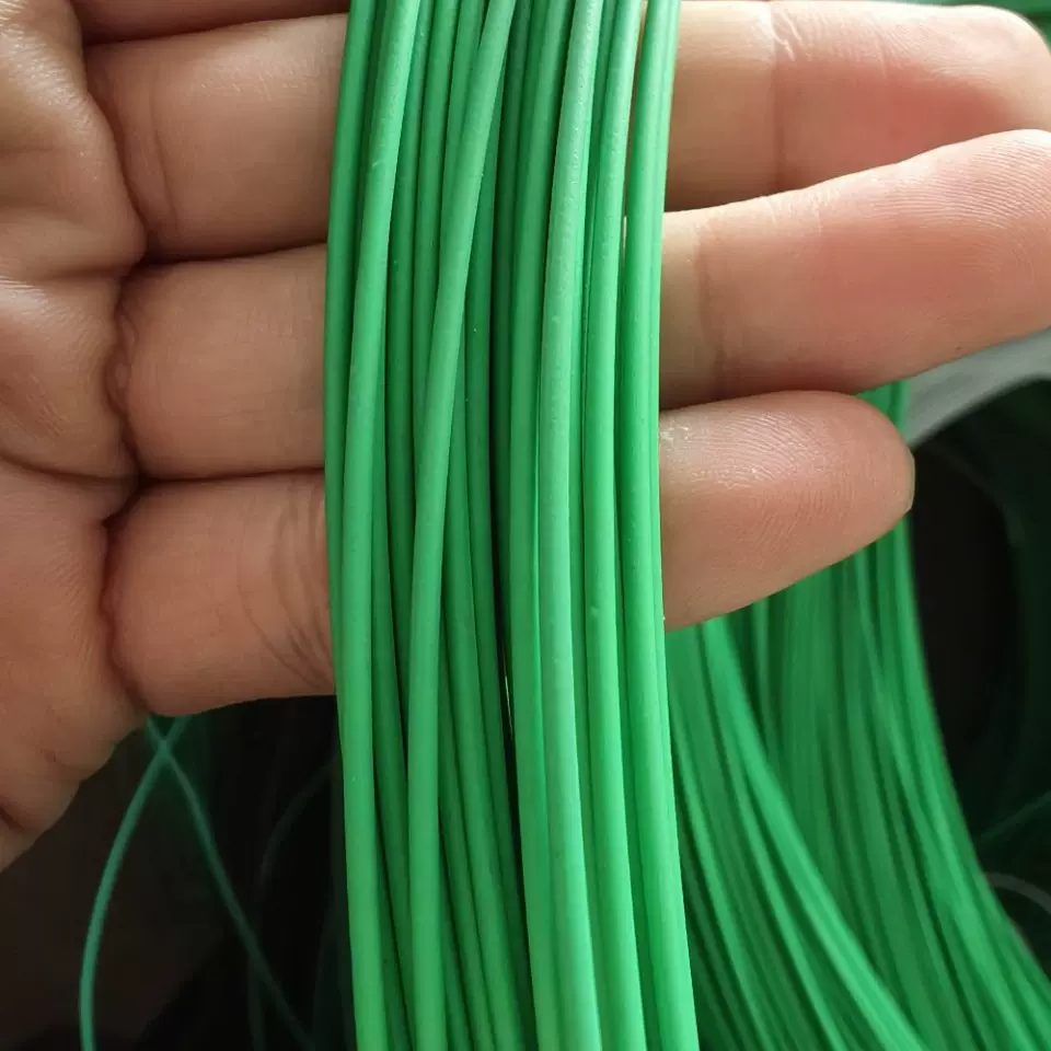 现货工地捆绑包塑铁丝线盆栽爬藤架扎丝捆绑包橡胶铁丝线彩色塑丝