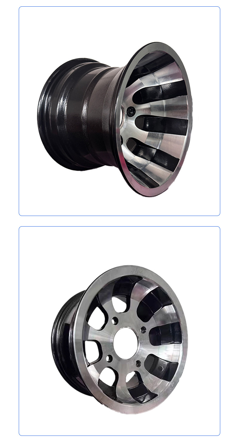 Atv Go-Kart Aluminum Wheels Custom Modified Steel Tube Cart 10inch Trumpet Flower Aluminum Wheels Motorcycle Wheels