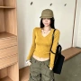 辣妹长袖修身打底t恤