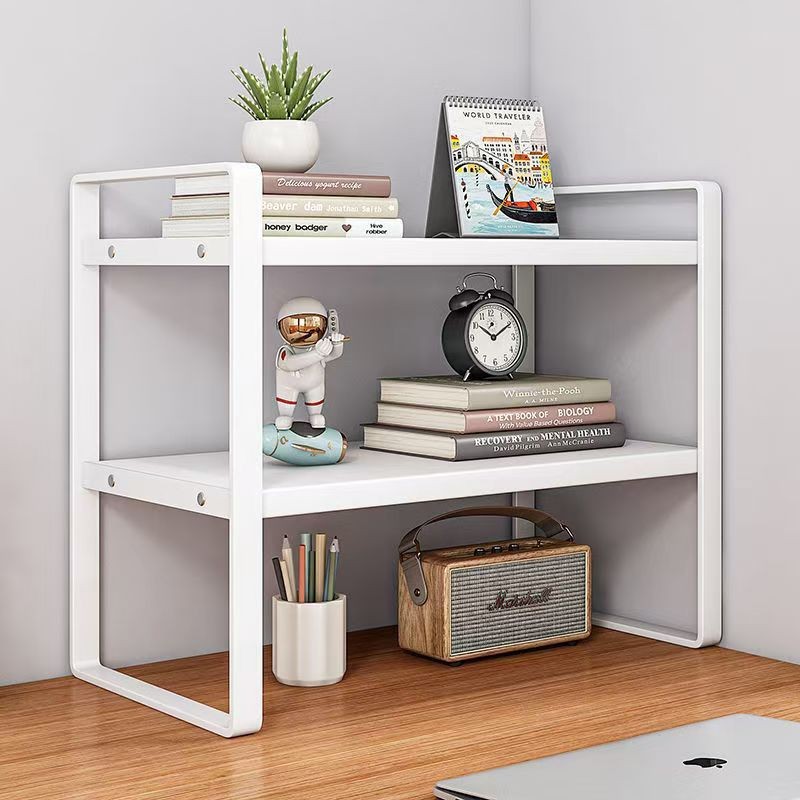 Desktop Multi-Layer Bookshelf Student Dormitory Storage and Organization Shelf Office Desk Iron Art Organization Rack Simple Storage Rack