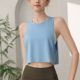 High-end Quick-drying Camouflage Jacquard Sports Short Vest Women's Loose Sleeveless Running Fitness Yoga Clothing Summer Blouse
