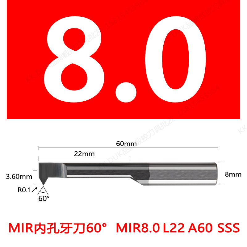 Superdur MIR tungsteno cortador de dientes de agujero pequeño acero inoxidable aleación de titanio SSS recubrimiento negro MIR3-MIR8.0