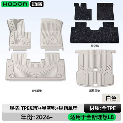 Sky Carpet Floor Mat, Modelə uyğun ayaqaltı - ideal-l8livis-26-models-five-seats-package-model-white-tpe-black-starry-sky-blanket-trunk-single-pad