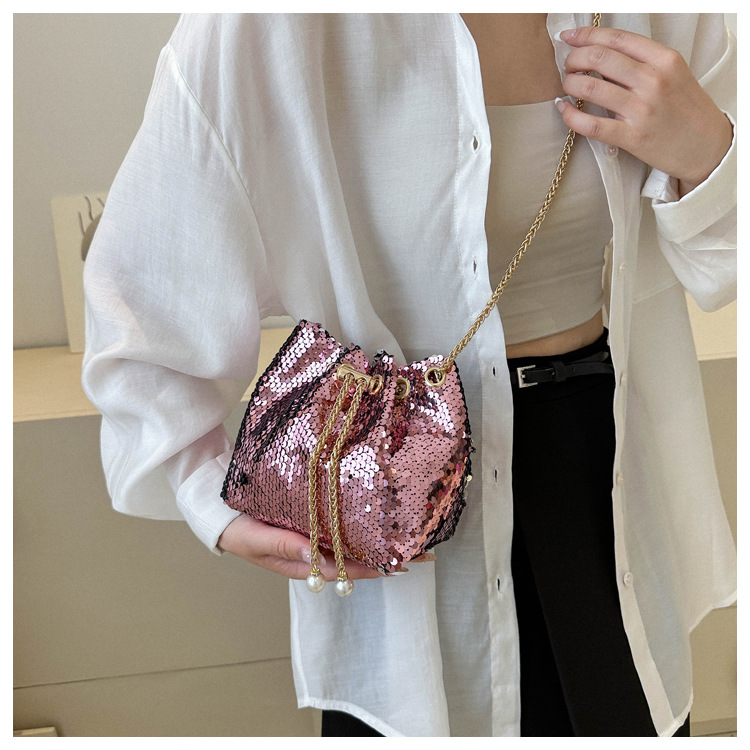 Women Bucket Shoulder Bag - Black