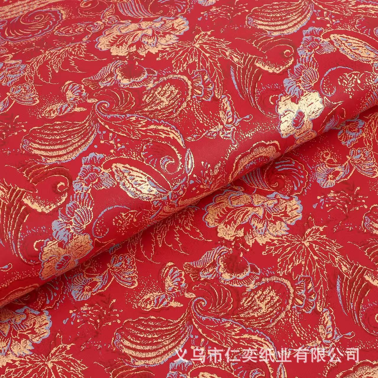 厂家直销大红凤凰发泡纸礼品盒包装纸茶盒酒盒特种纸鲜花包装纸