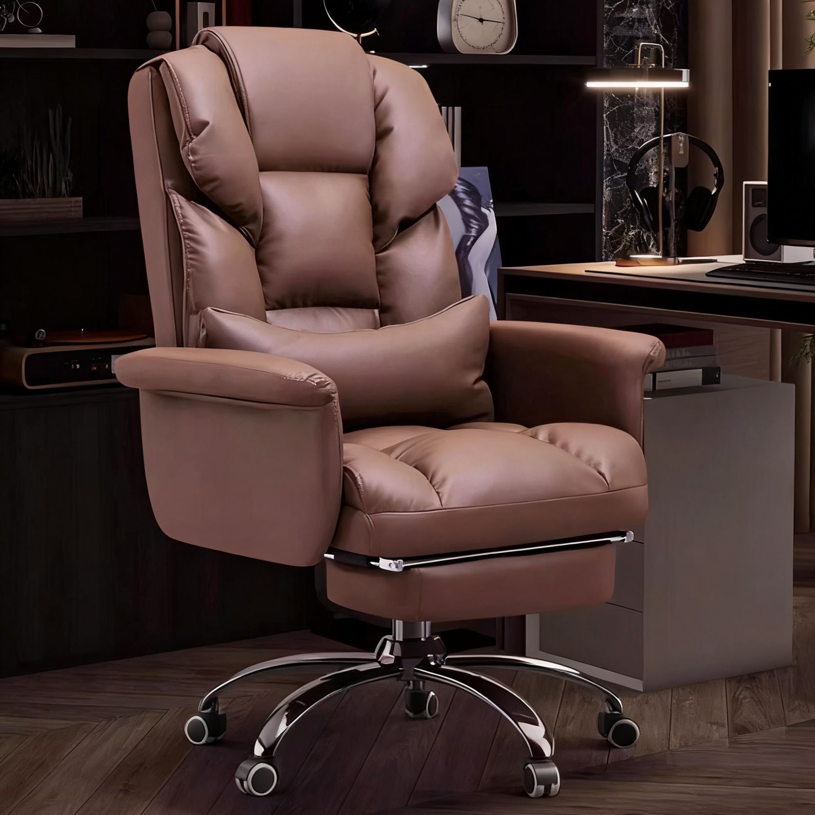 silla de oficina hogar cómodo asiento sofá silla de escritorio silla de computadora asiento de cuero respaldo silla elevadora