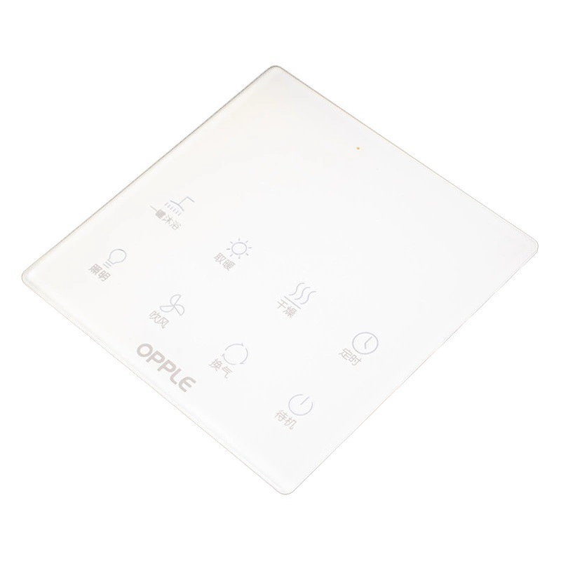 Главная Умный обогреватель для ванны сенсорный выключатель панель из закаленного стекла Черно-белая стеклянная панель переключателя может быть настроена