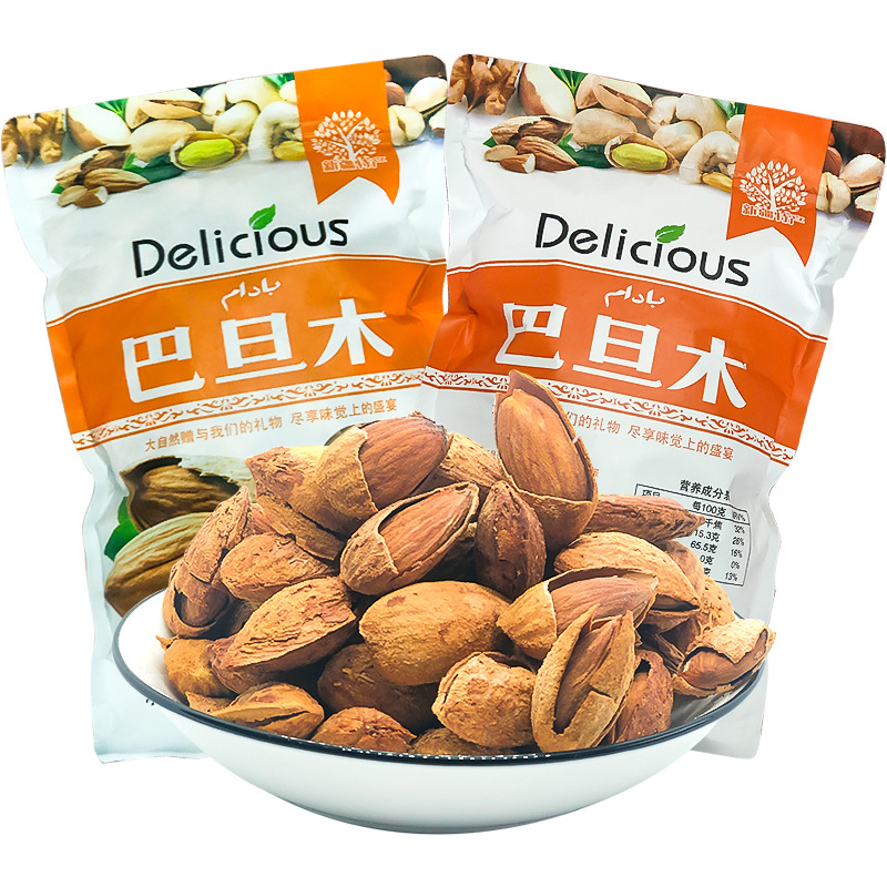 年货零食巴旦木仁 奶香薄壳巴旦木散装500g 干果新货巴达木批发|ru
