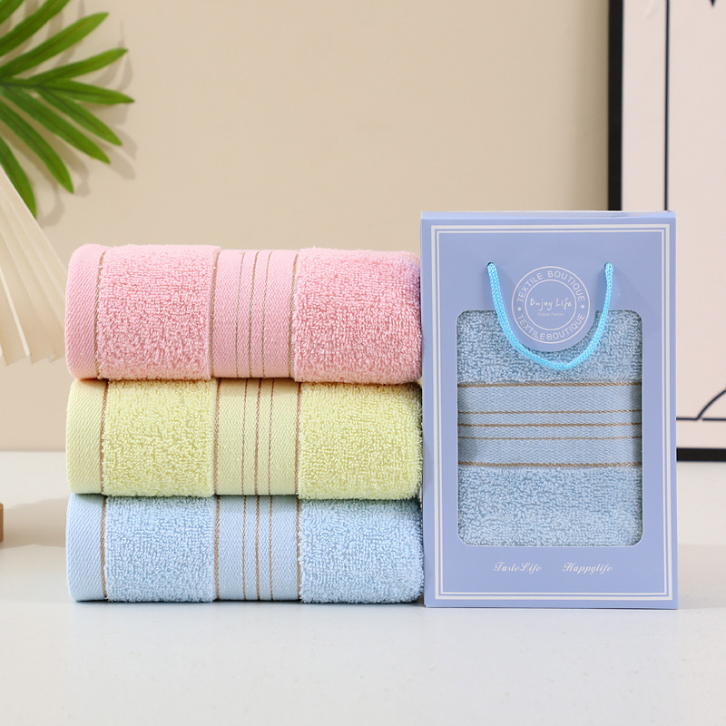 Single Gift Box Wholesale Household Gift Towel Event Double Pack Hot Stamping Embroider Logo Bank Souvenir Towel