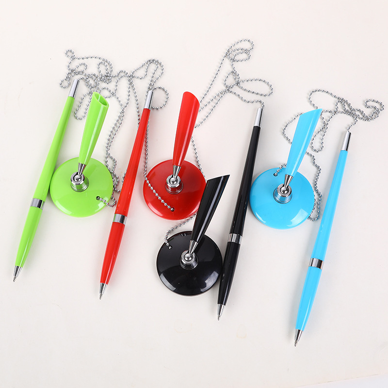 簽字筆酒店銀行前台寫字中油筆糖果色塑料台筆印刷logo