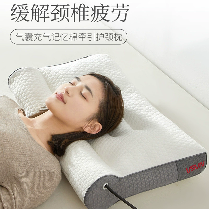 [Balloon надувная Тяговая Шейная Подушка] Регулируемая цилиндрическая мягкая твердость Шейная Тяговая подушка для шеи