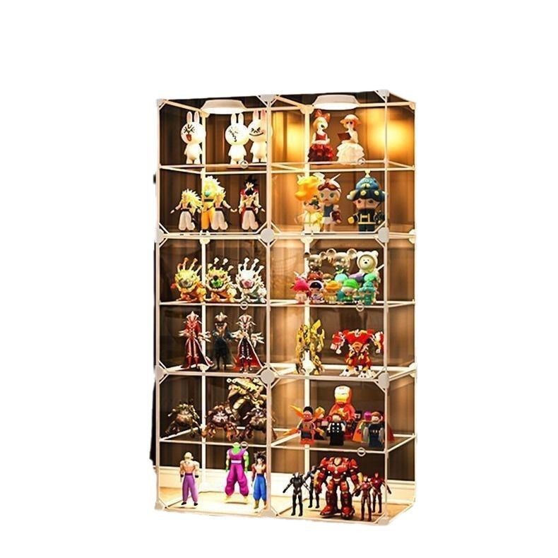 透明手办乐高展示柜盲盒模型展示柜大容量玩具展示架陈列收纳柜