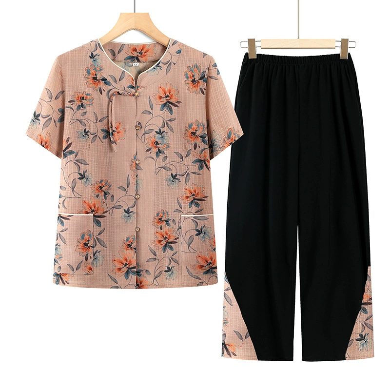 Летняя женская рубашка для пожилых людей 60 лет 70 лет для маленьких мам