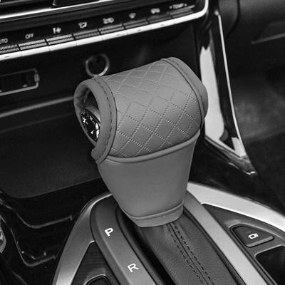Sürətlər qutusu və əl tormozu başlıqları — Shift Cover, Car Gear Protection - automatic-side-block-silver-gray