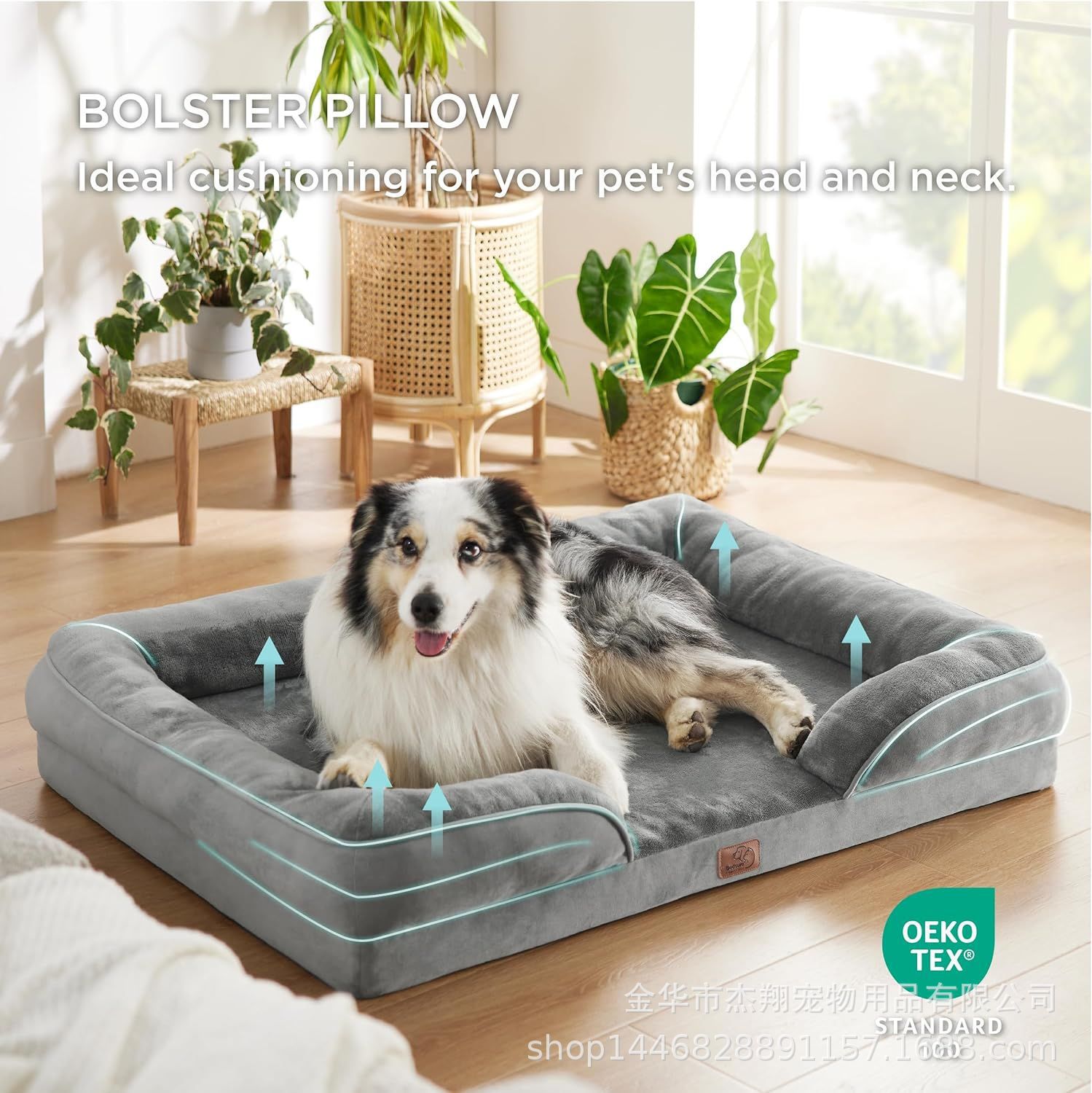 Kennel small and medium dogs removable waterproof cover plush pet bed cushion with non-slip machine washable small orthopedic dog bed