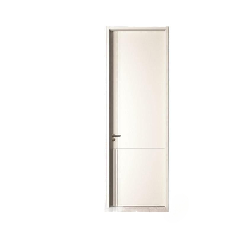 Puerta compuesta puerta de dormitorio puerta de habitación puerta conjunto puerta sala de estar puerta de cristal de carbono puerta sin pintura madera sólida simple estilo moderno
