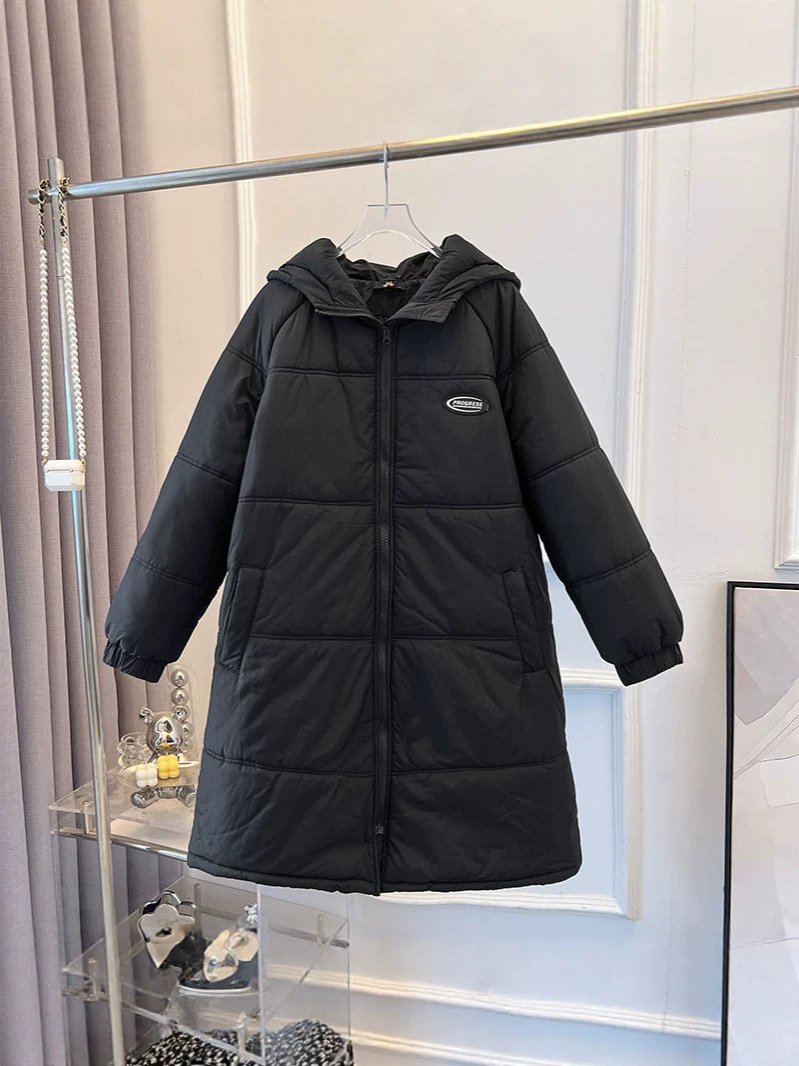 65-160kg Plus-Size Women's Mid-Length Hooded Puffer Jacket for Autumn and Winter, Warm Coat for Slightly Plump Women 65-160kg Plus-Size Women's Mid-Length Hooded Puffer Jacket for Autumn and Winter, Warm Coat for Slightly Plump Women
