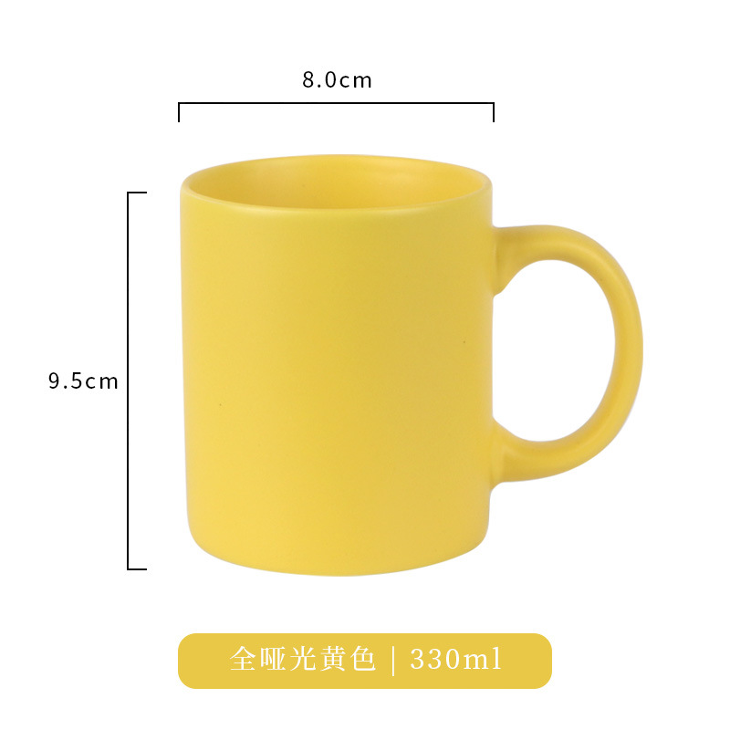 Creativo simple mate macaron cerámica doméstica taza de café taza de hotel se puede imprimir LOGO texto