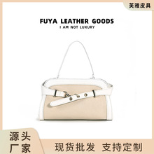 【秋冬新款】韩版简约亮皮手提包通勤百搭斜挎包精致纯色托特包