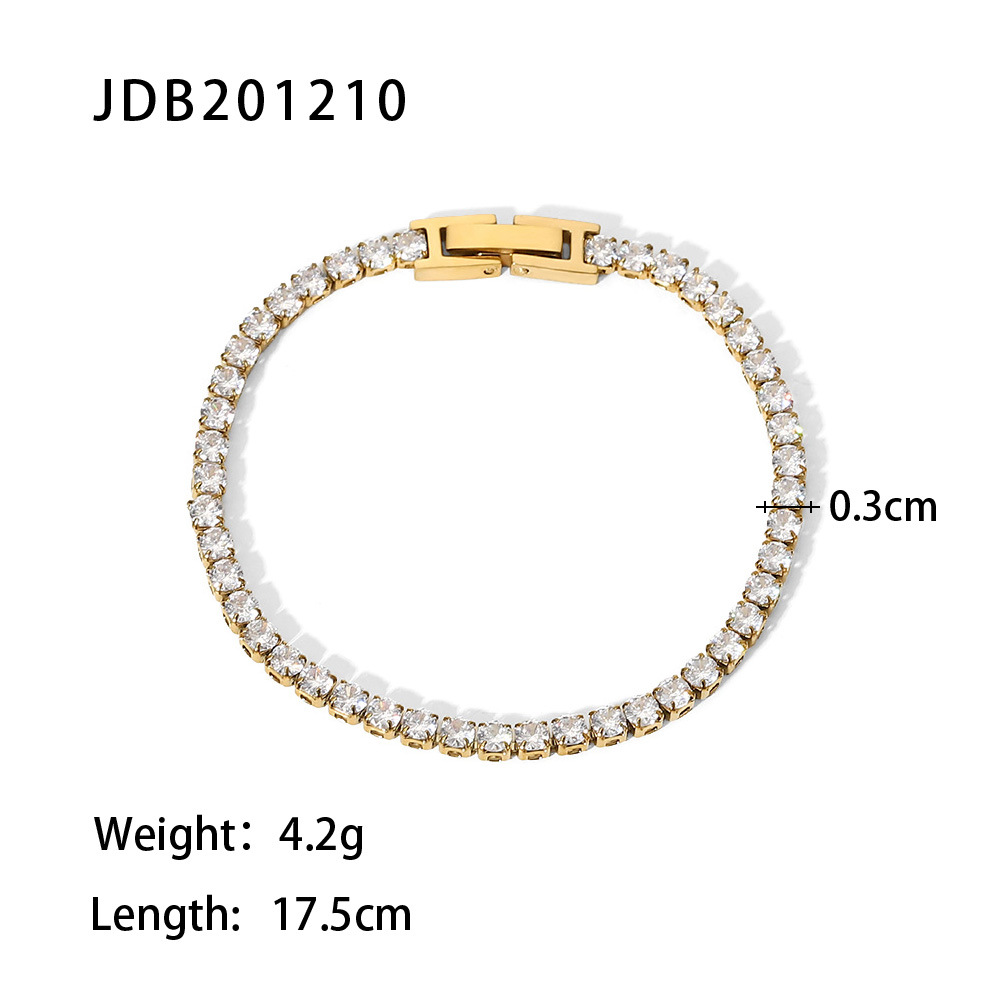 Jeding Pulsera de acero inoxidable europea y americana Joyas no decoloradas para mujer Joyas ligeras de lujo de alta gama Joyas de acero de titanio explosivas transfronterizas image 12