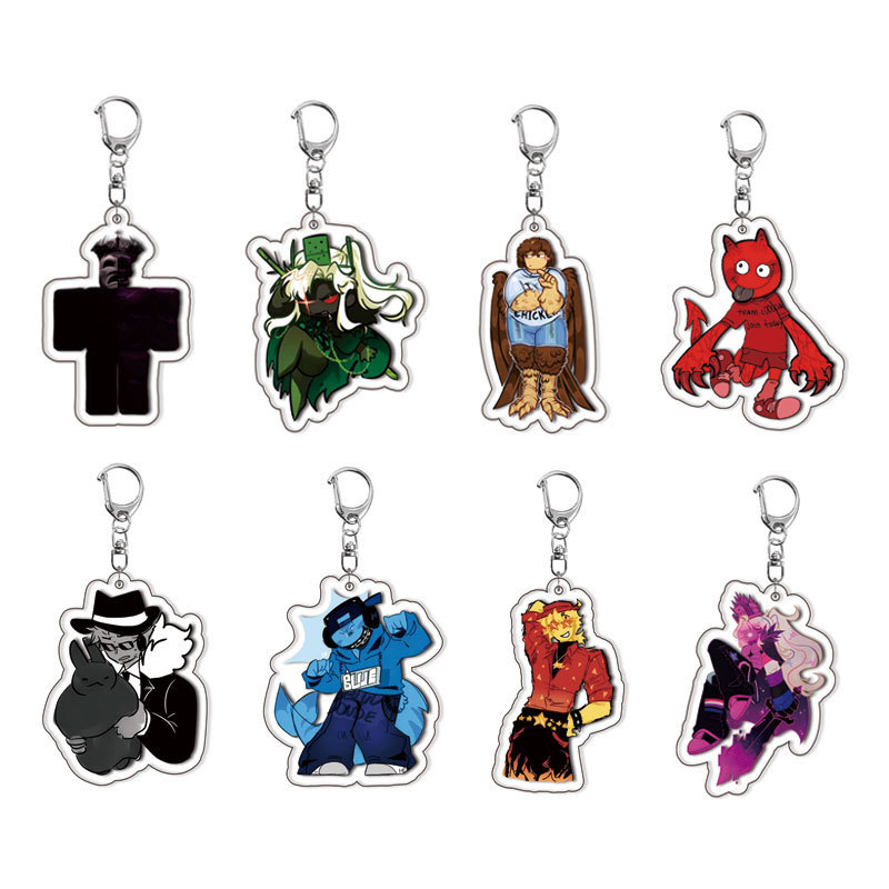 [Laminated] Forsaken Roblox Acrylic Keychain Anime Peripheral Backpack Pendant Dropshipping