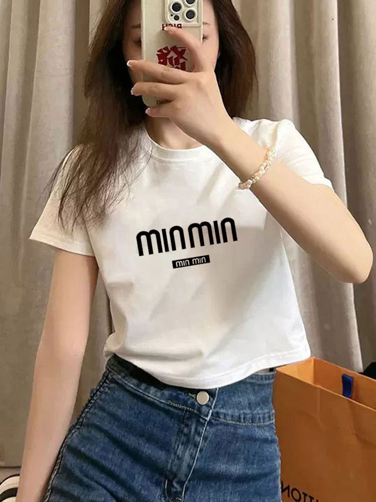 Summer short brand short sleeve T-shirt for leisure with a round…