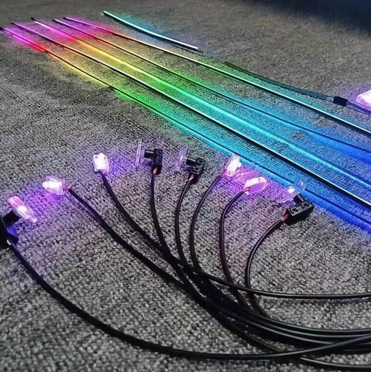Car atmosphere light hidden acrylic LED atmosphere light car Magic color flowing water colorful streamer decorative light strip