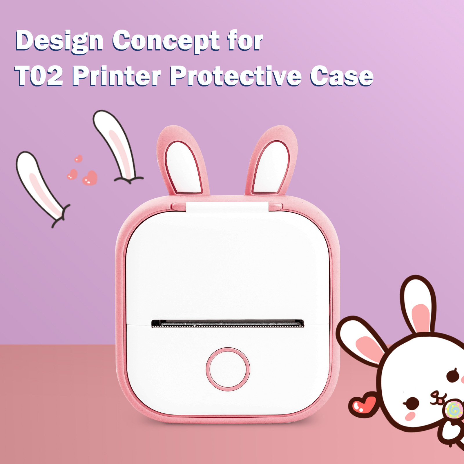 Phomemo T02 funda protectora de silicona de color especial para impresora portátil térmica mini transfronteriza